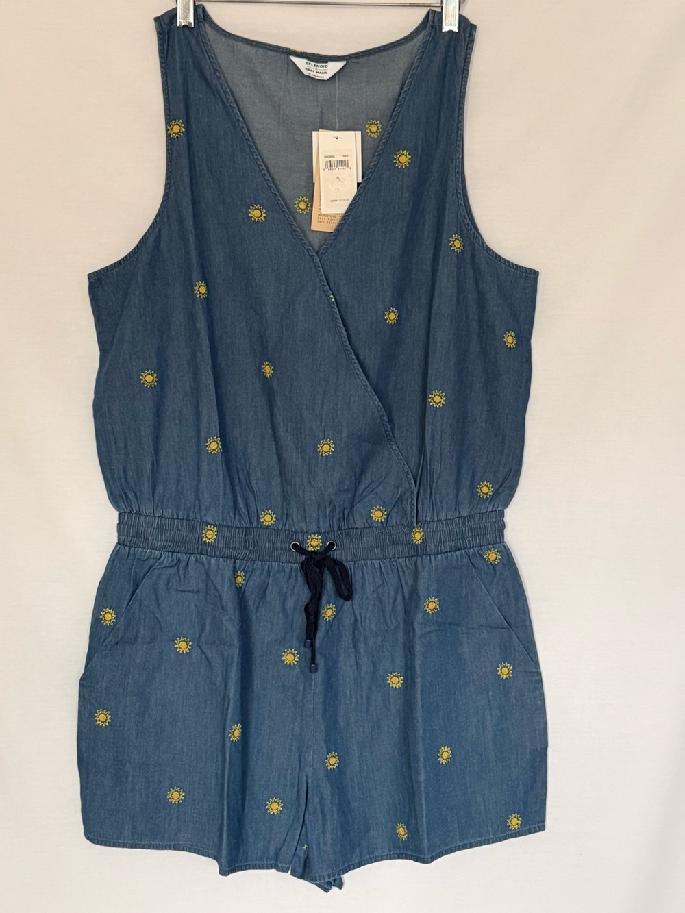 SPLENDID X GRAY MALIN || Chambray Romper. Sz. XL - Picture 6 of 15